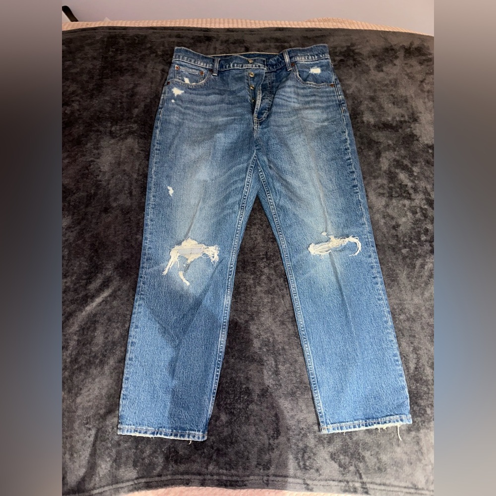 GAP Women’s Straight Blue Jeans (32/14R)